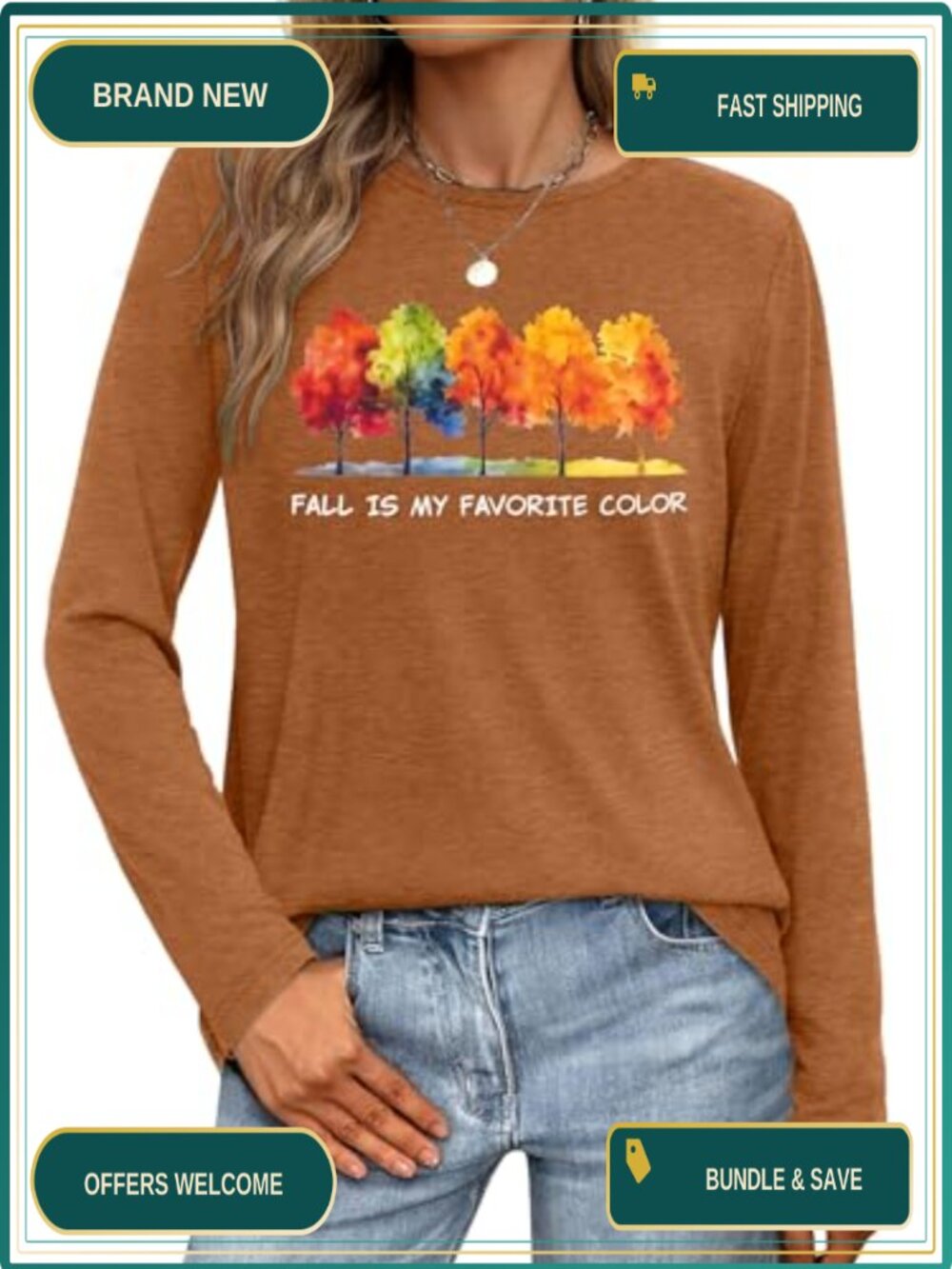 Womens Funny Halloween Graphic Long Sleeve T-Shirt Pumpkin Ghost Tee